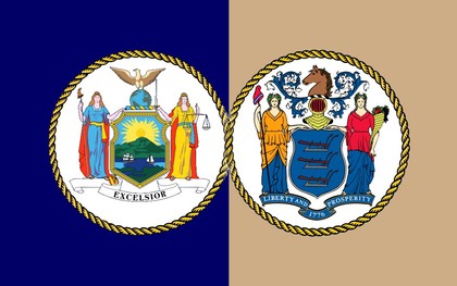Classic new york and new jersey port authority flag