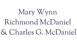Mary Wynn & Charles G. McDaniel