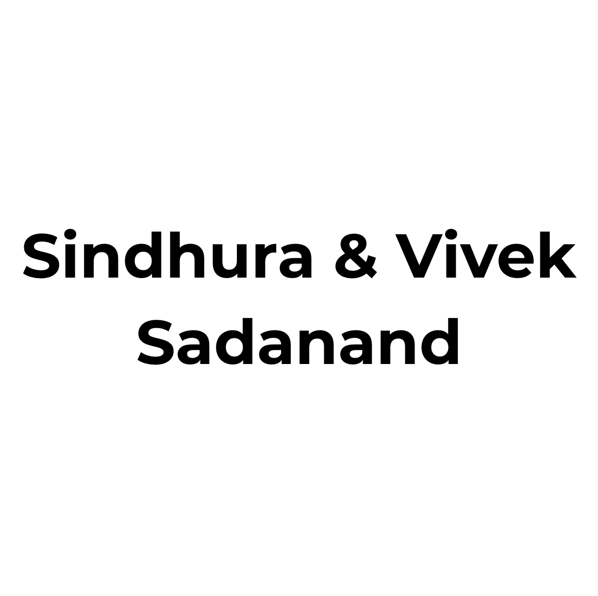 Sindhura and Vivek Sadanand