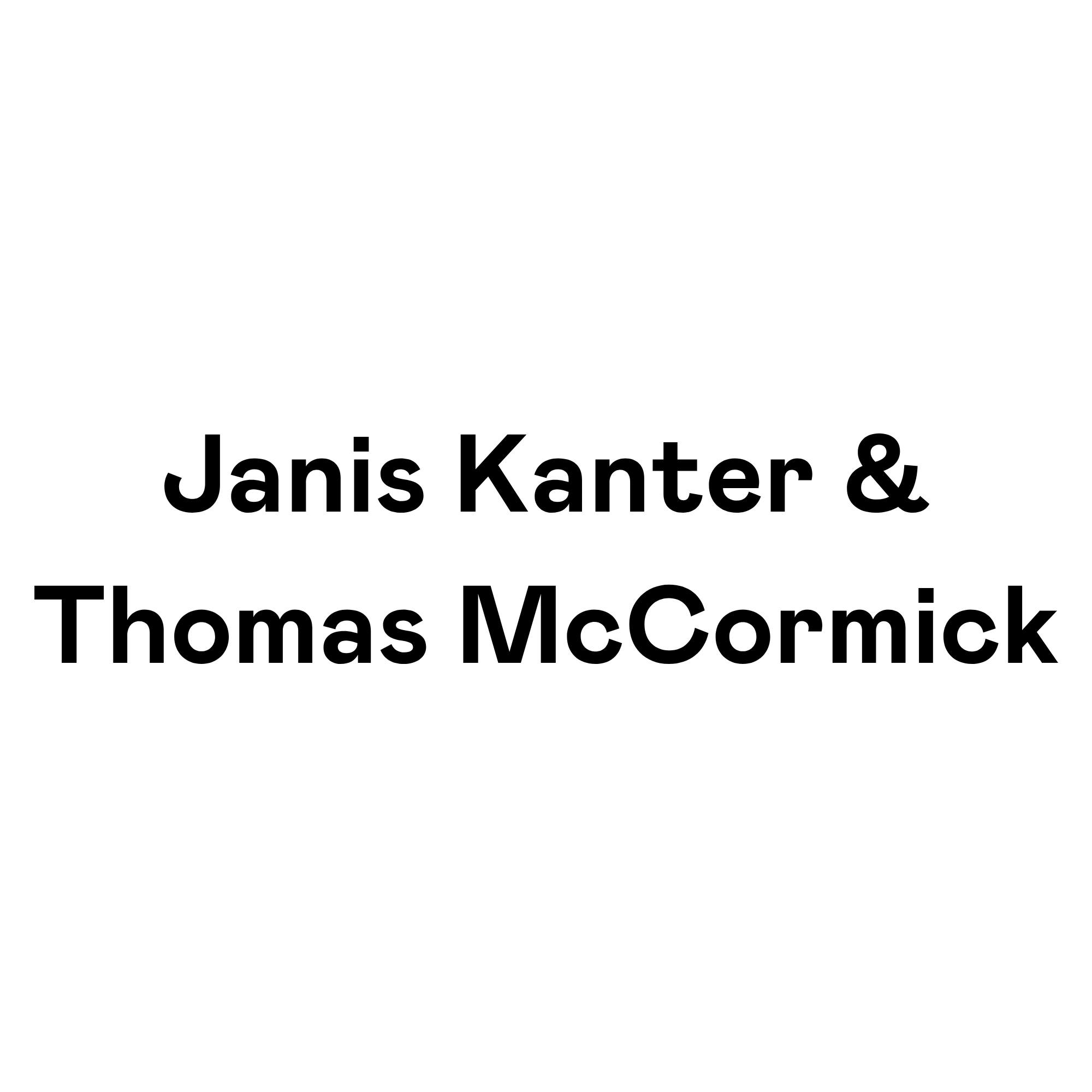 Janis Kanter Thomas McCormick