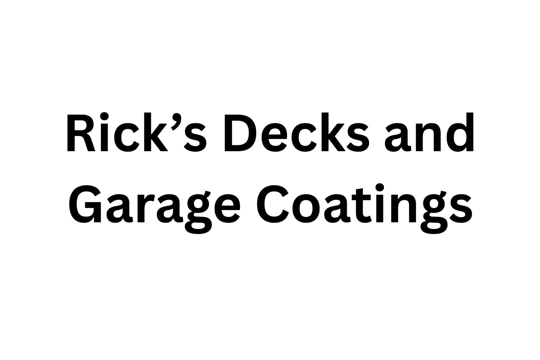 Rick's Decks & Garage Coatings