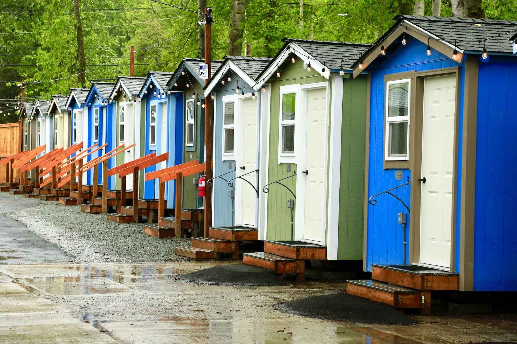 We can build five more warm, safe, and dry tiny homes to shelter folks while they await permanent housing image