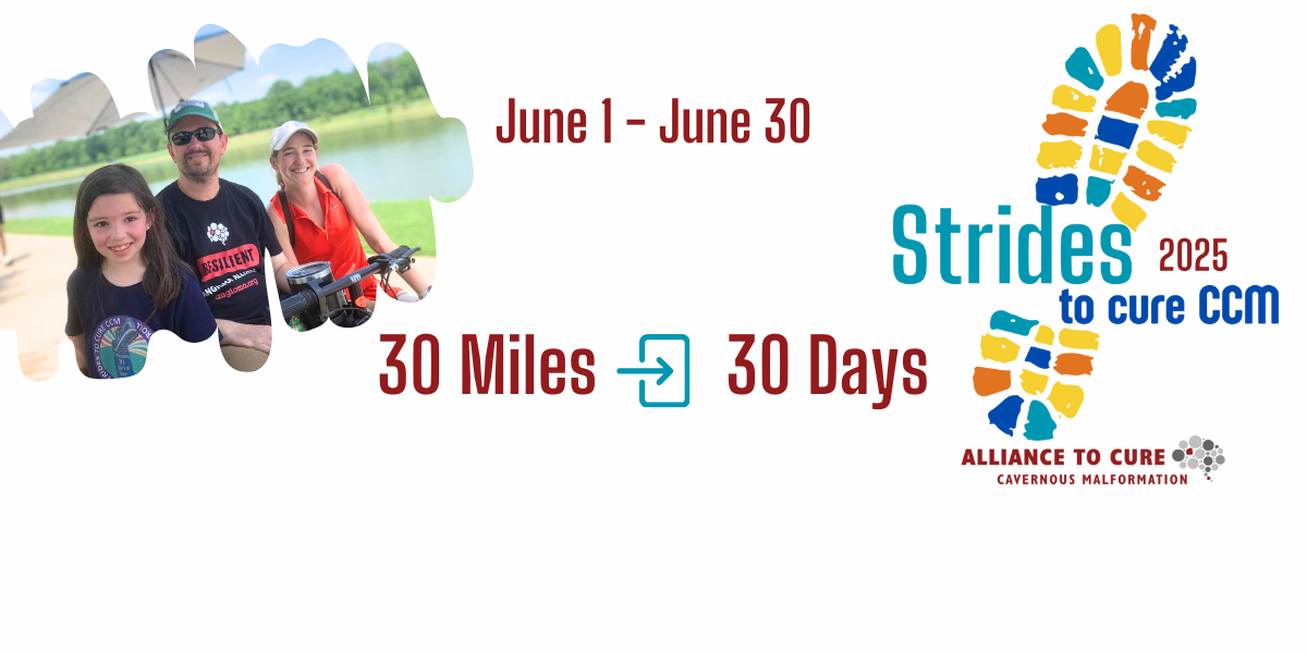 30 Miles in 30 Days - Finding a Cure for CCM. image