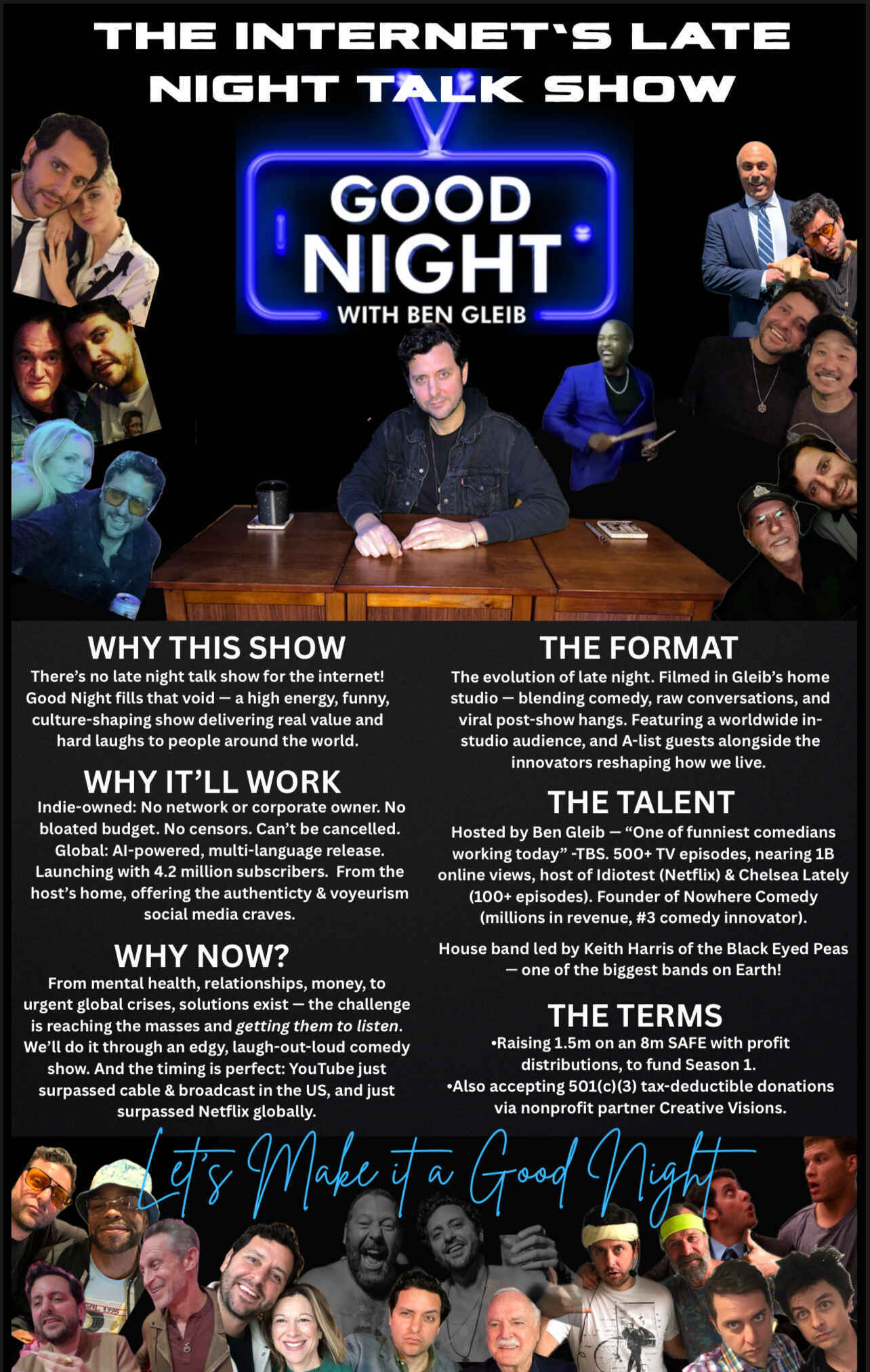 We can improve people's lives by exposing them to life changing ideas through comedy image