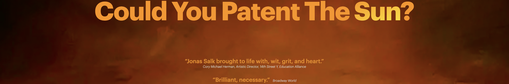 With minimal staging, maximum impact, and your support, we can tour this show and spark inspiration in both young and old. image