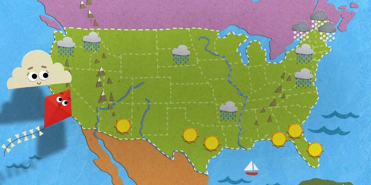 Come along as Cloudy and Kite host a weekly national weather forecast image