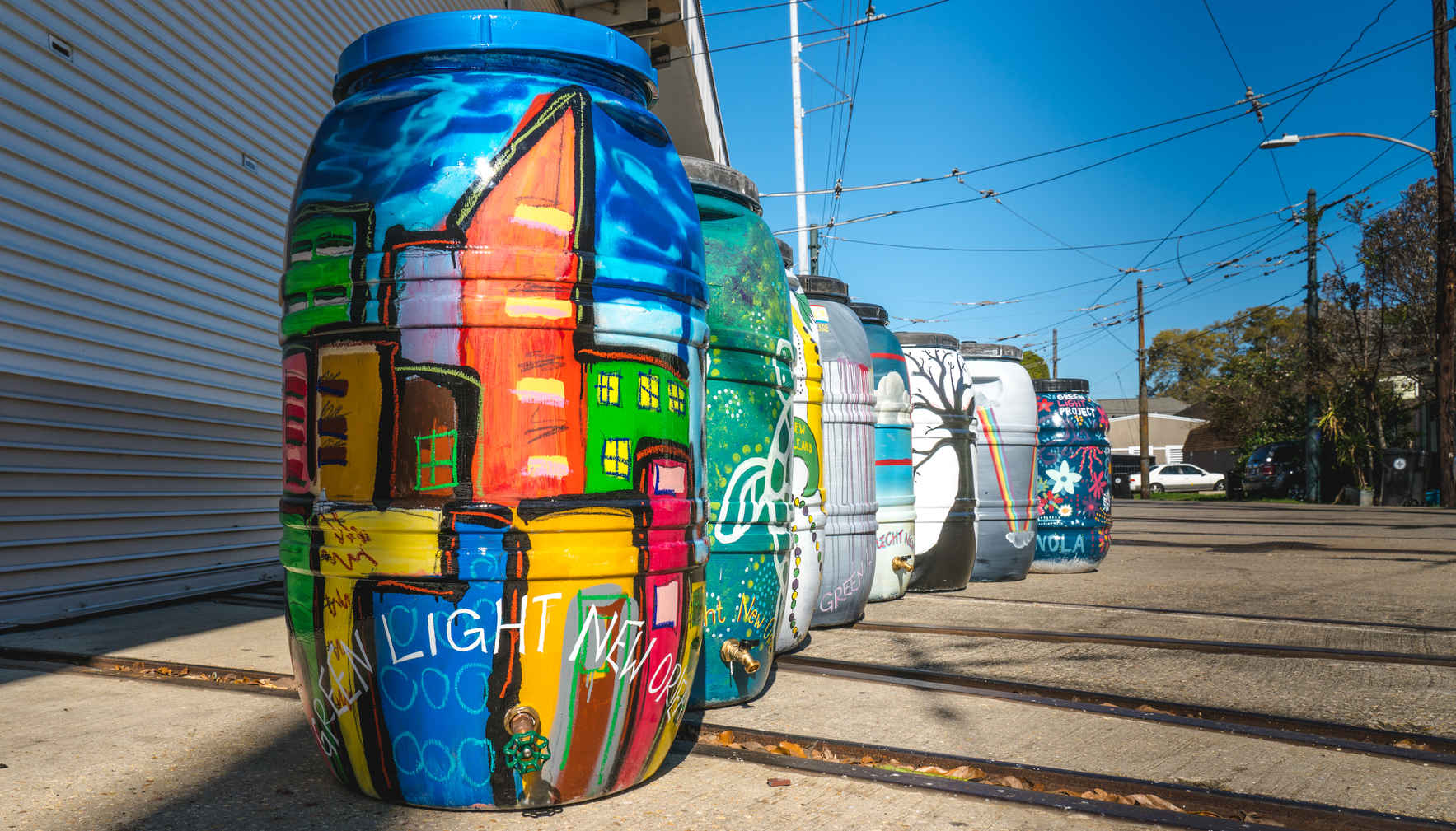 We are taking action! We are building backyard vegetable gardens and installing rain barrels with Green Lights New Orleans. image
