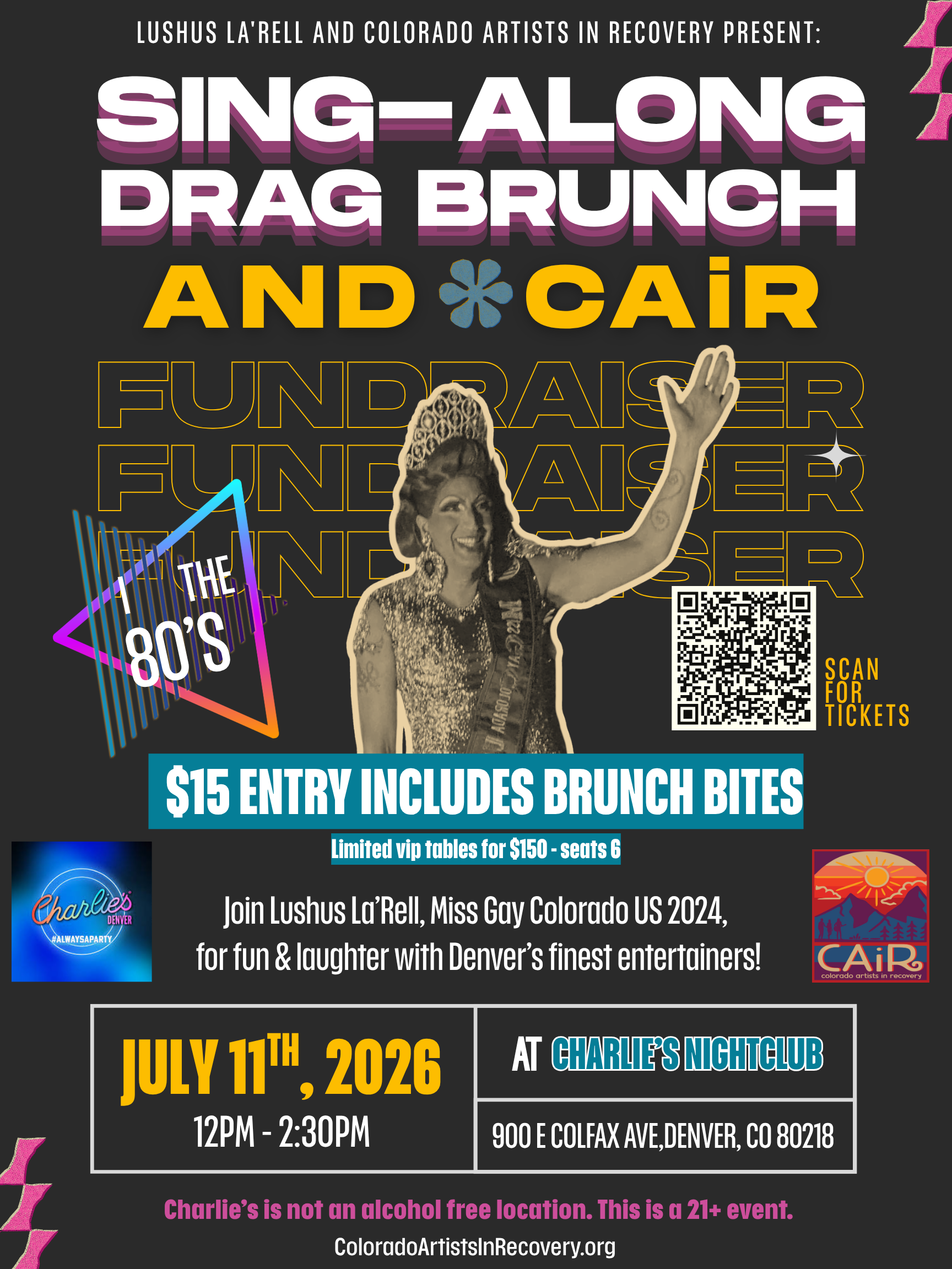 80's Sing-Along Drag Brunch CAiR Fundraiser image