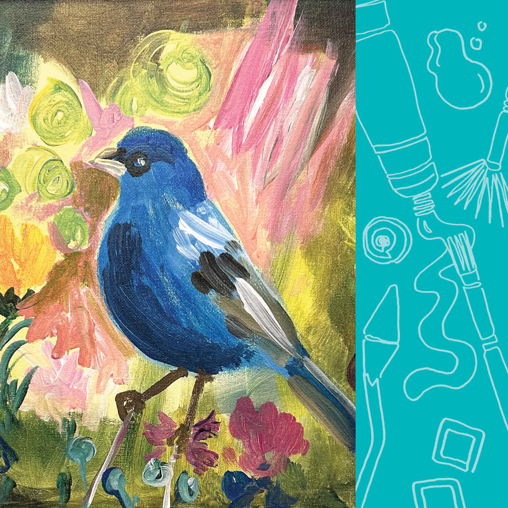 Abstract Acrylic Painting with Karen Noble image