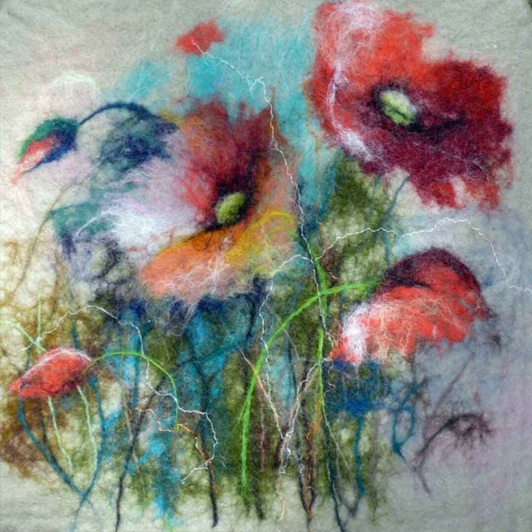 Felted Flowers with Jeanne Clark image