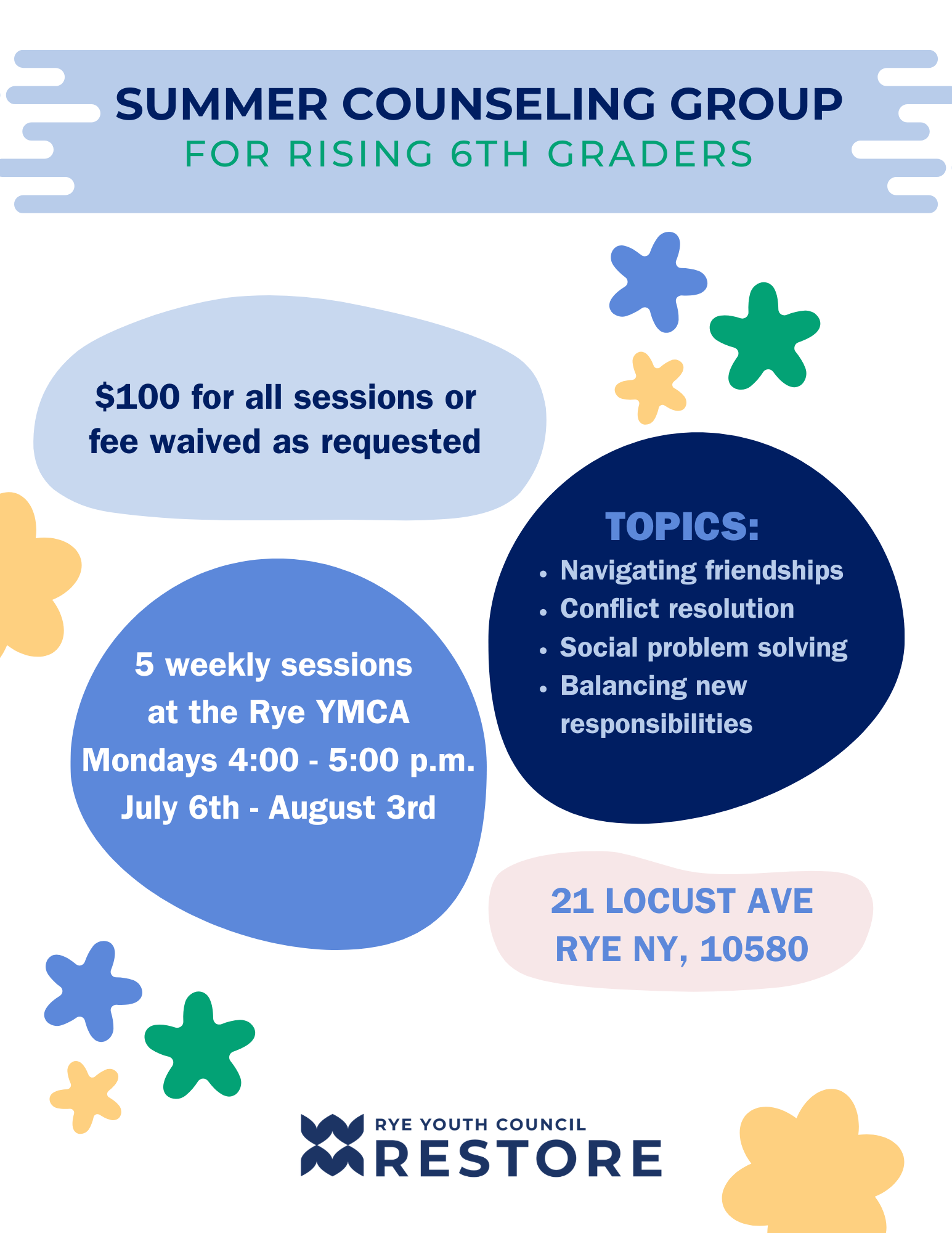 Summer Counsleing Group for rising 6th graders image