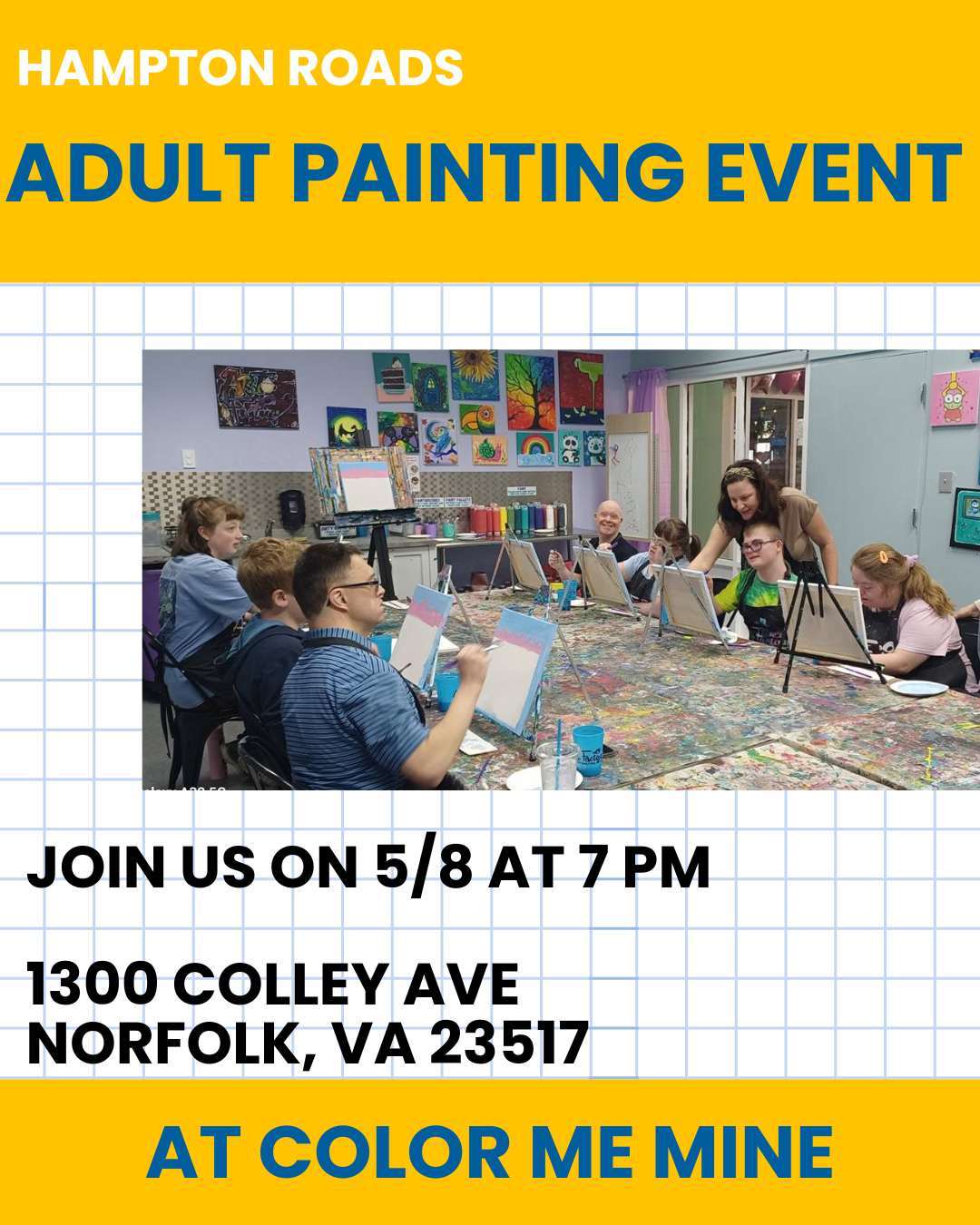 HR - Adult Painting Night at Color Me Mine image