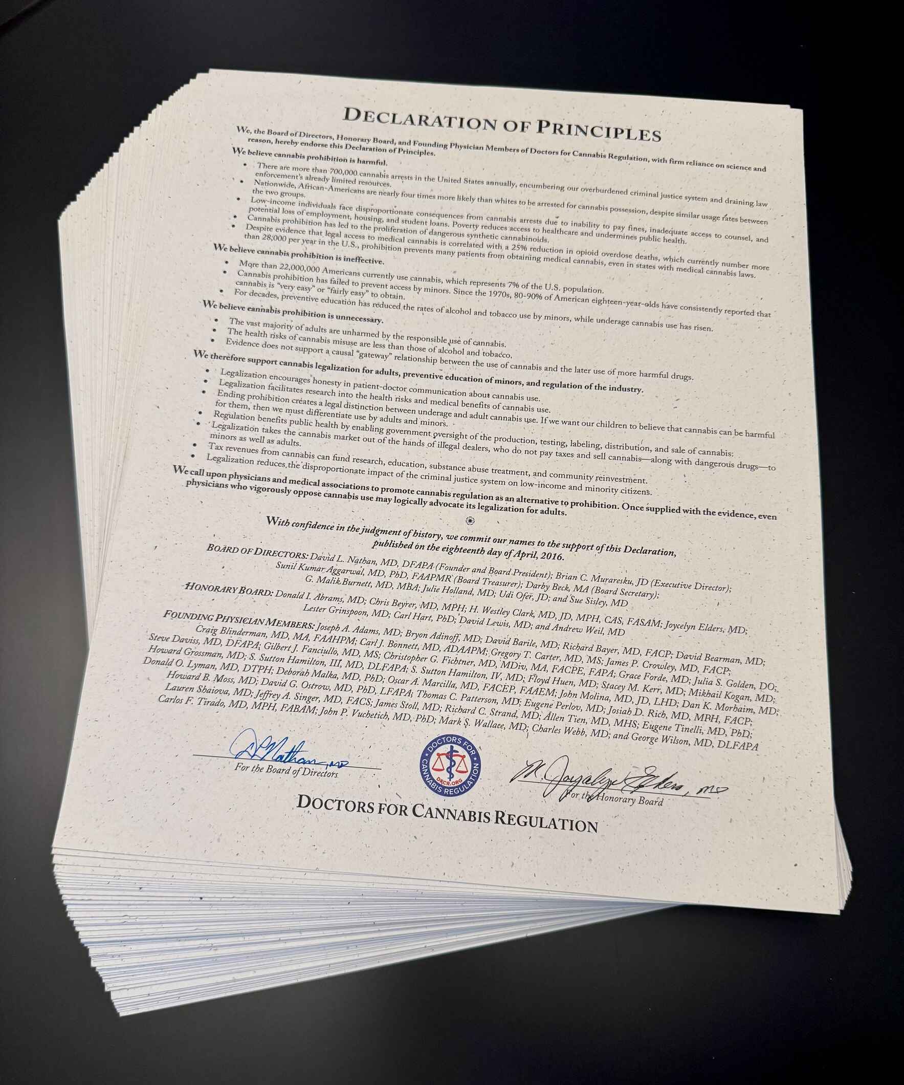 Support D4DPR: Purchase the Original Signed Declaration of Principles image