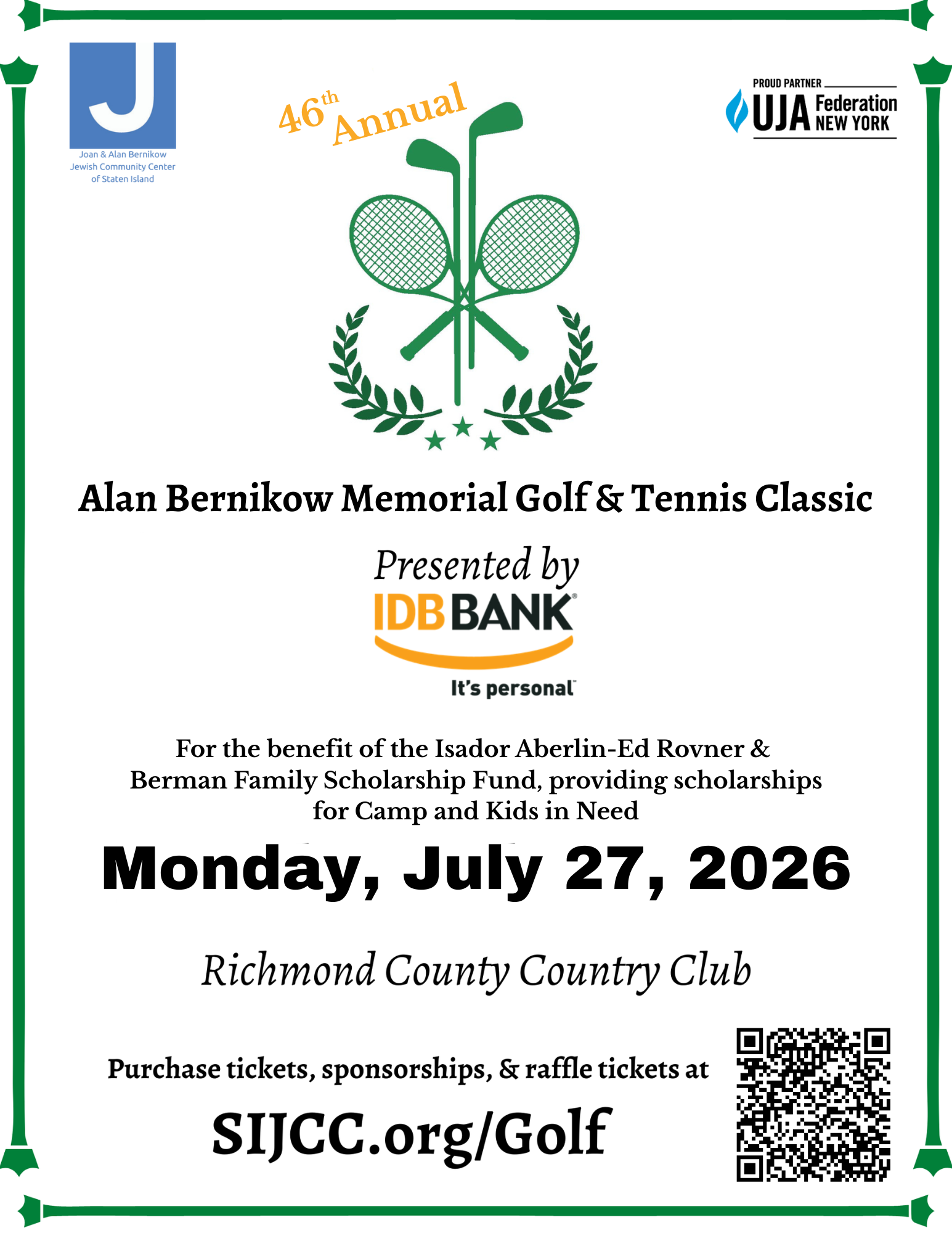Alan Bernikow Memorial JCC Golf & Tennis Classic 2026 image