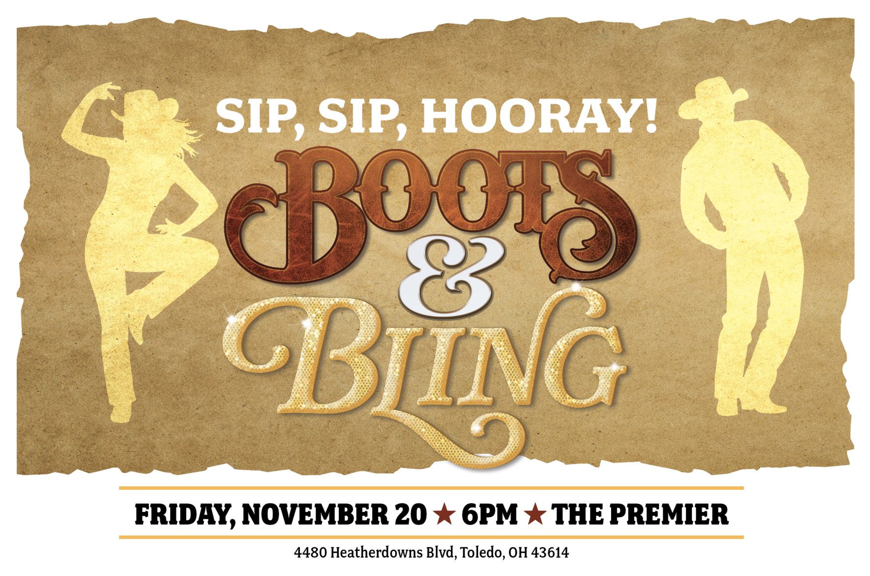Sip, Sip, Hooray! Boots & Bling image
