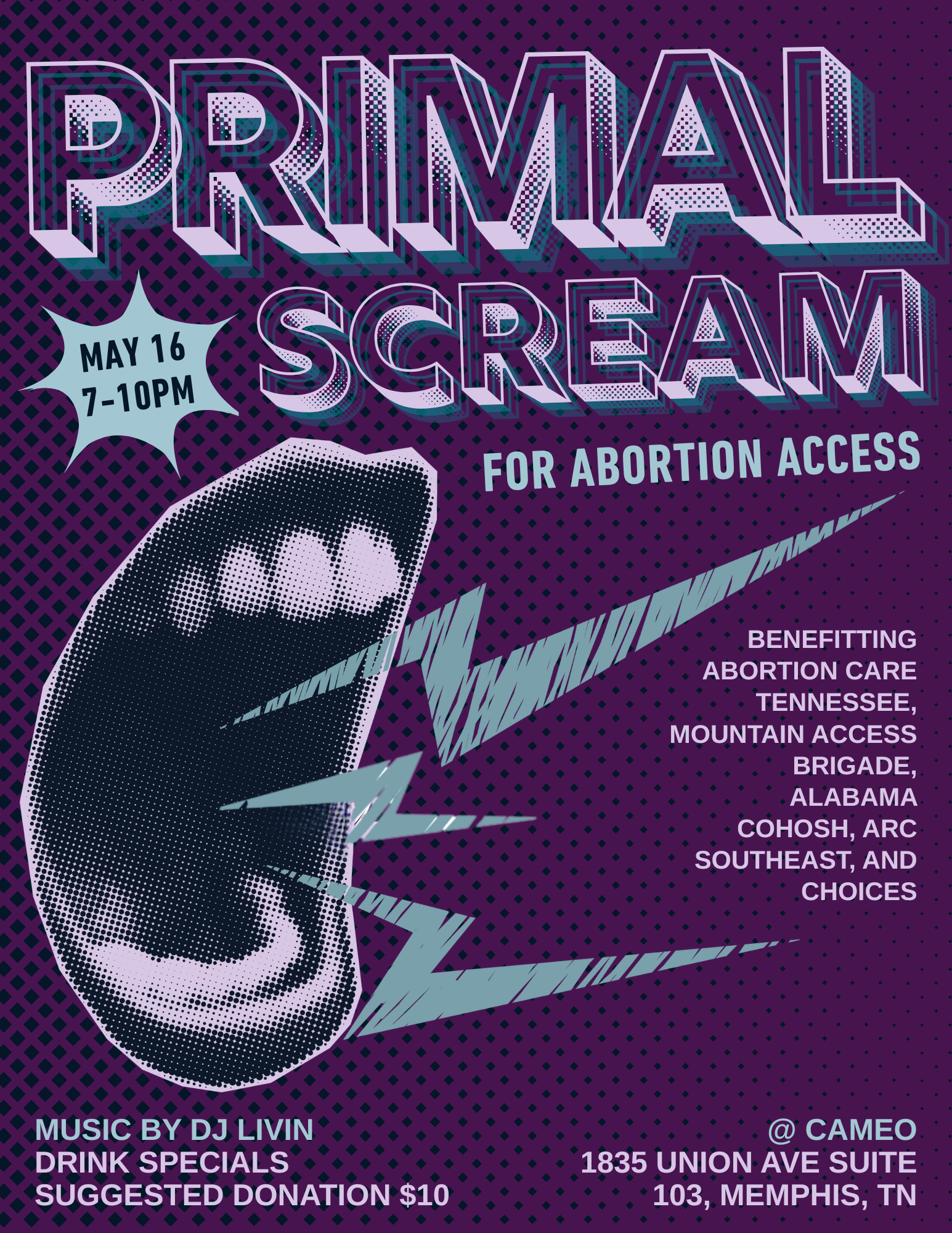 Primal Scream for Abortion Access Memphis Fundraiser image