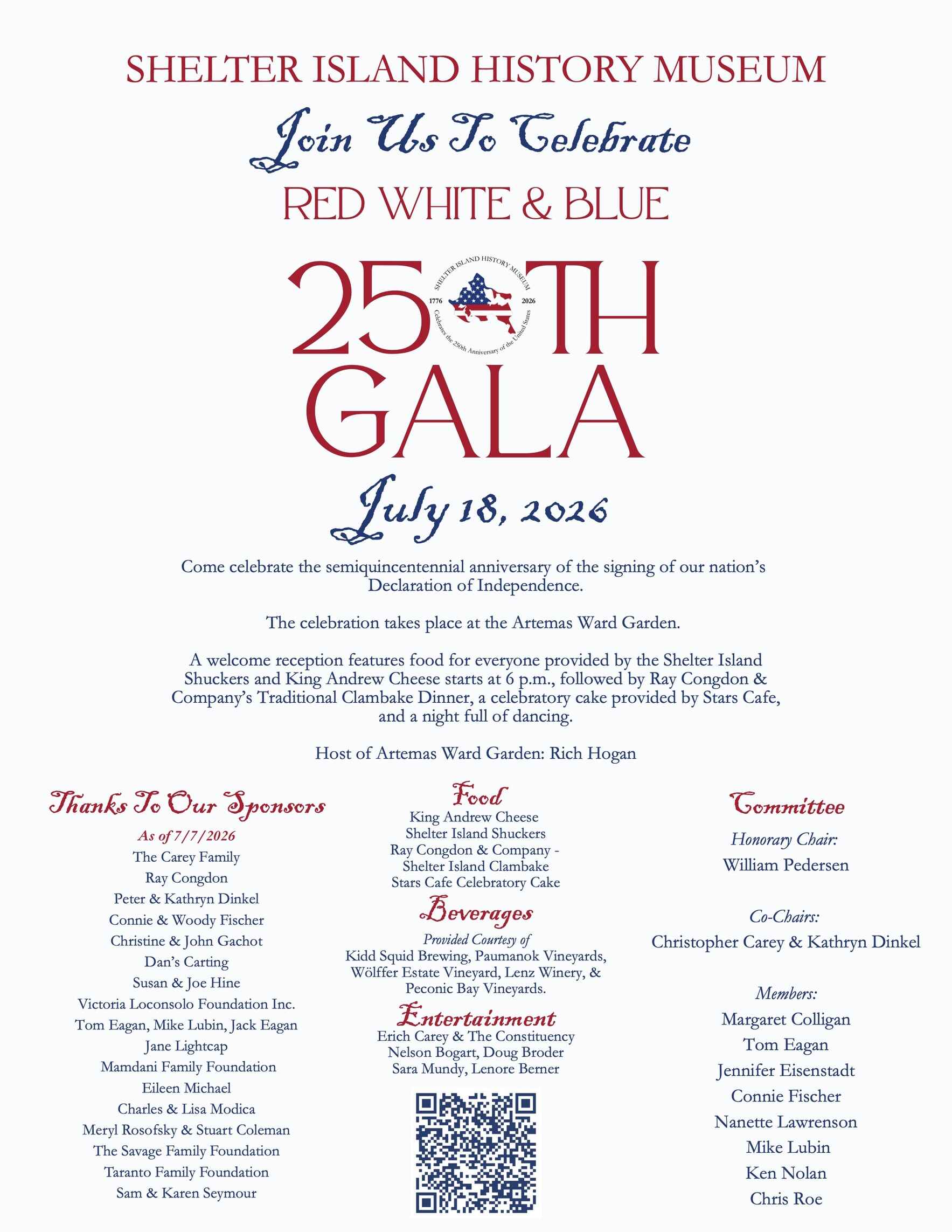 Red, White, & Blue 250th Gala  image