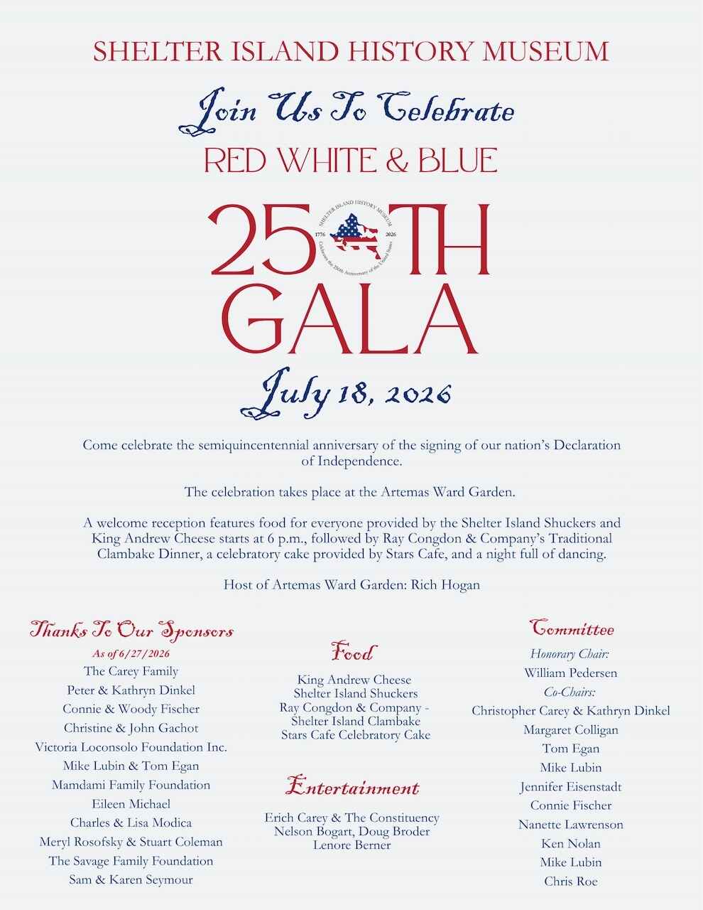 Red, White & Blue 250th Gala  image