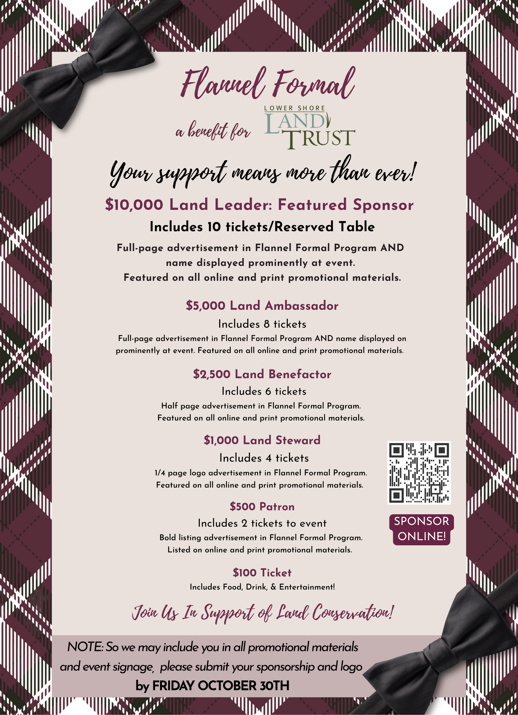 2026 Flannel Formal Sponsorship Opportunities image