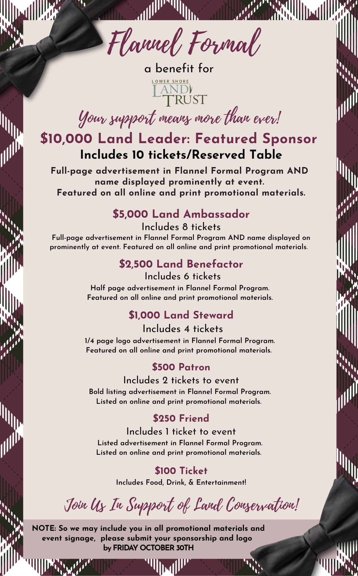 2026 Flannel Formal Sponsorship Opportunities image