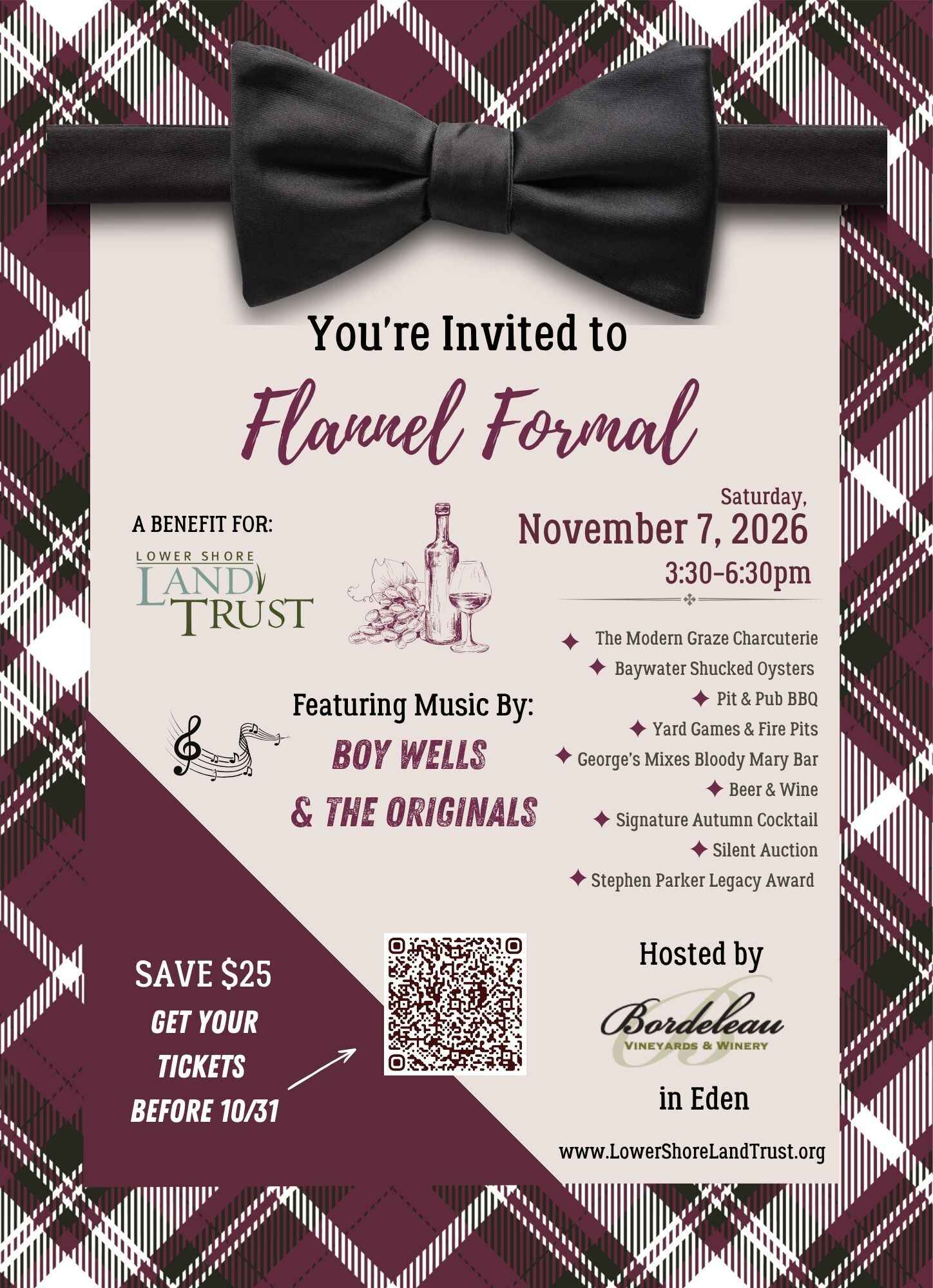 2026 Flannel Formal tickets available online through 11/6. Available at the door after that - accepting cash, credit & checks. image