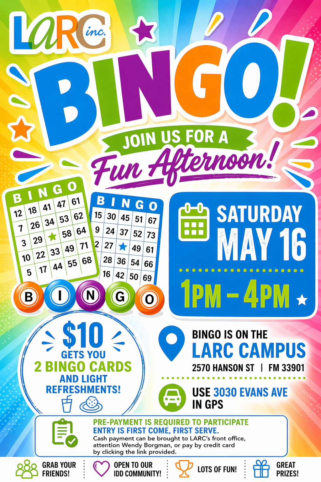 LARC BINGO May 16, 2026 image