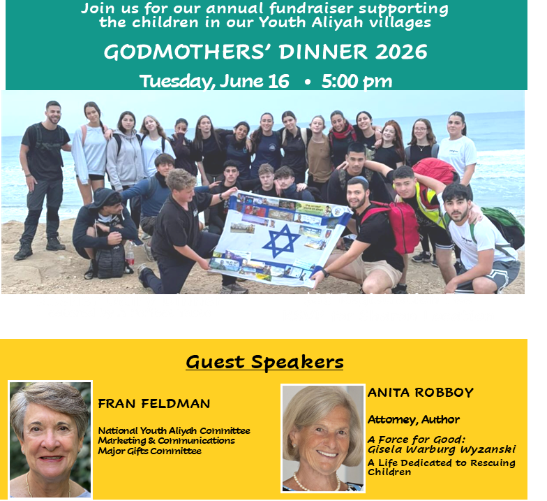 HNE: SNE Greater Blue Hills Chapter Annual Godmothers' Dinner Supporting our Youth Aliyah Villages 2026 image