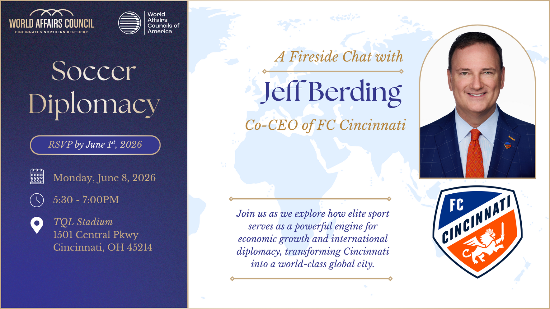 Soccer Diplomacy: A Fireside Chat with Jeff Berding image