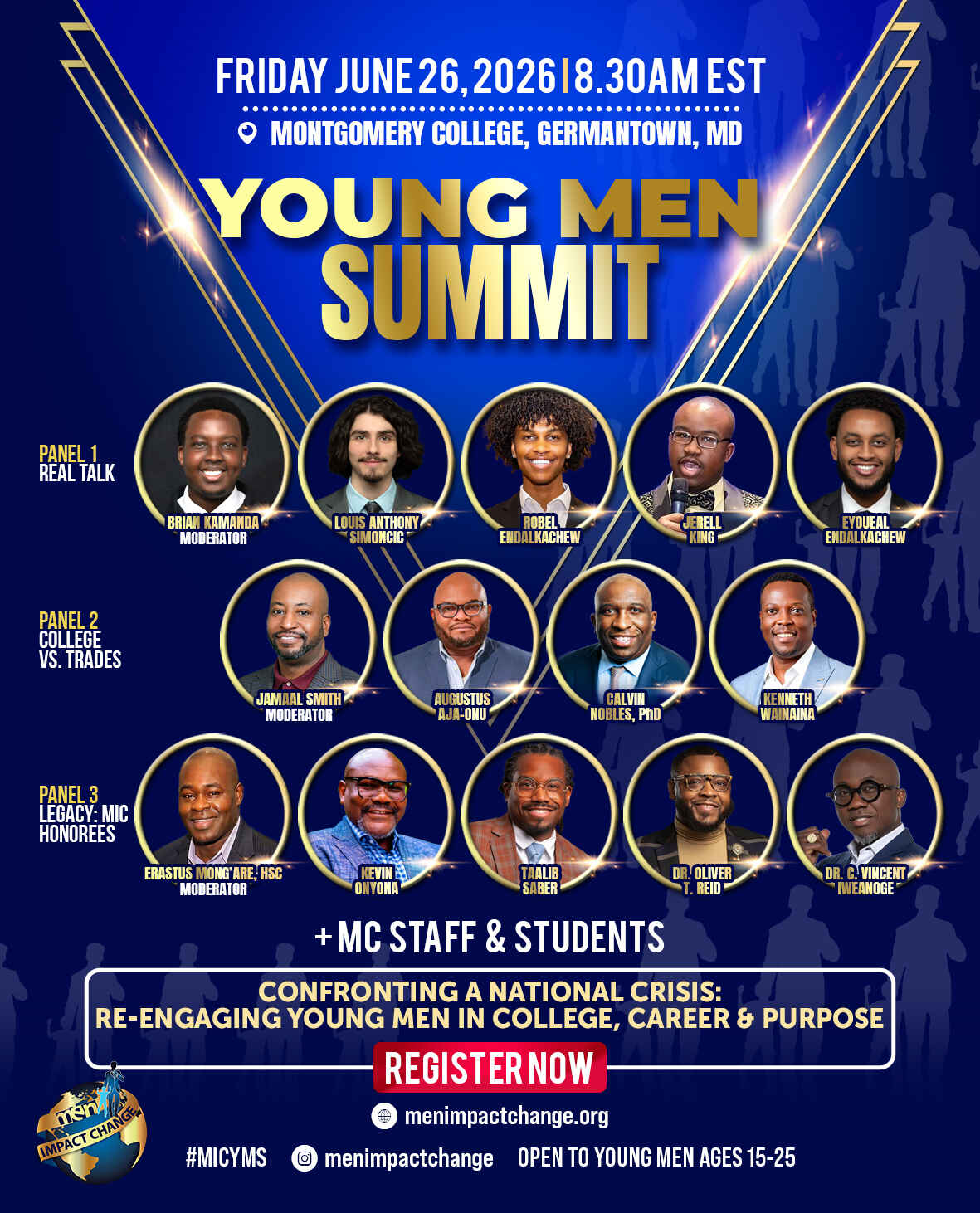 2026 Young Men Summit (#2026YMS) Hosted by Men Impact Change in Collaboration with Montgomery College image