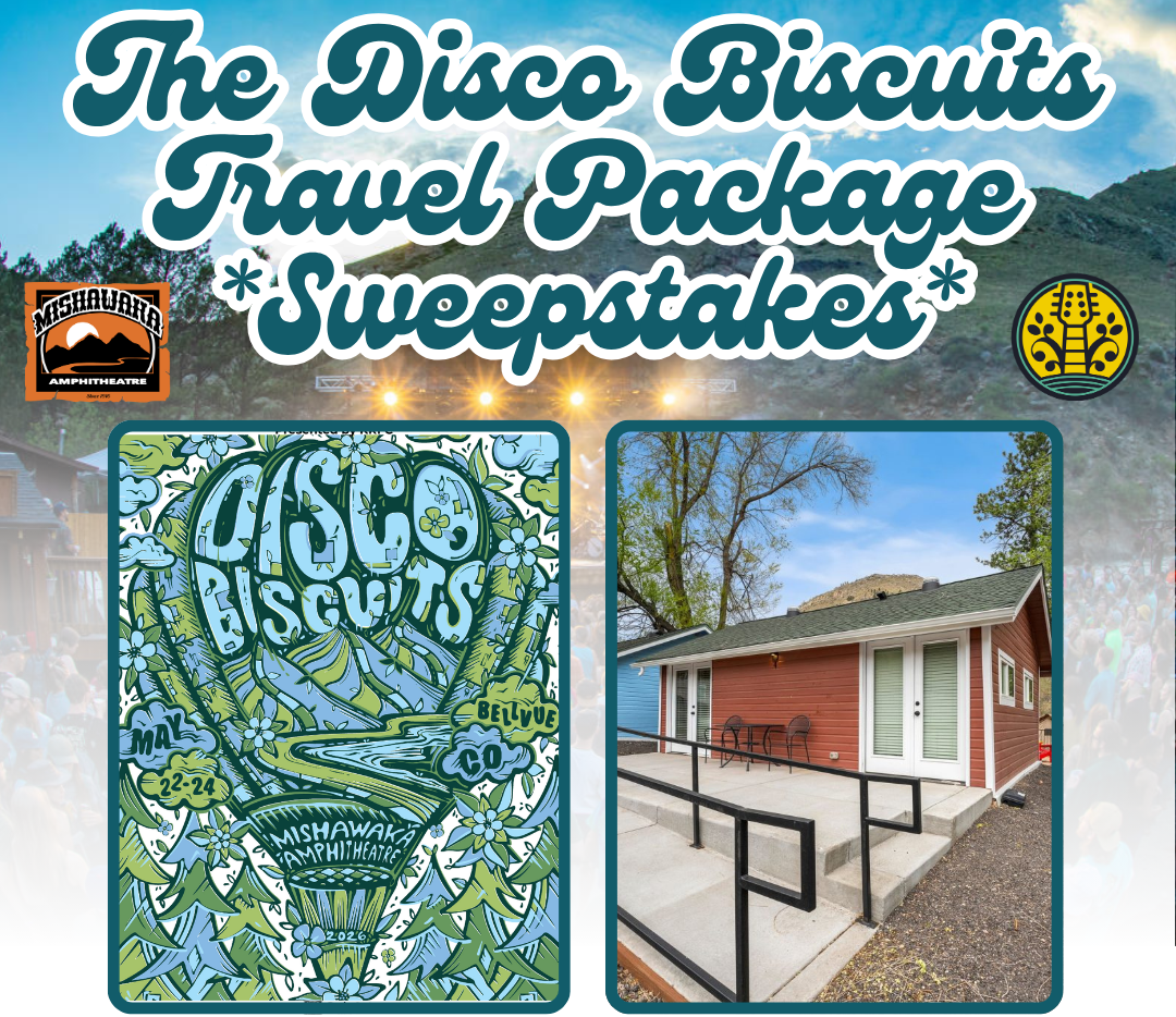 The Disco Biscuits Travel Package Sweepstakes (Hosted by The Mishawaka Amphitheatre x Positive Legacy) image