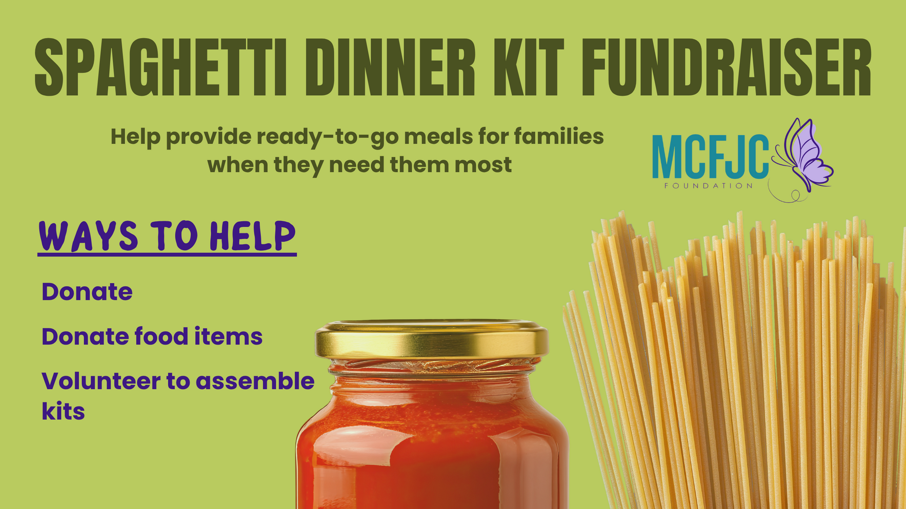 Spaghetti Dinner Kit Fundraiser image