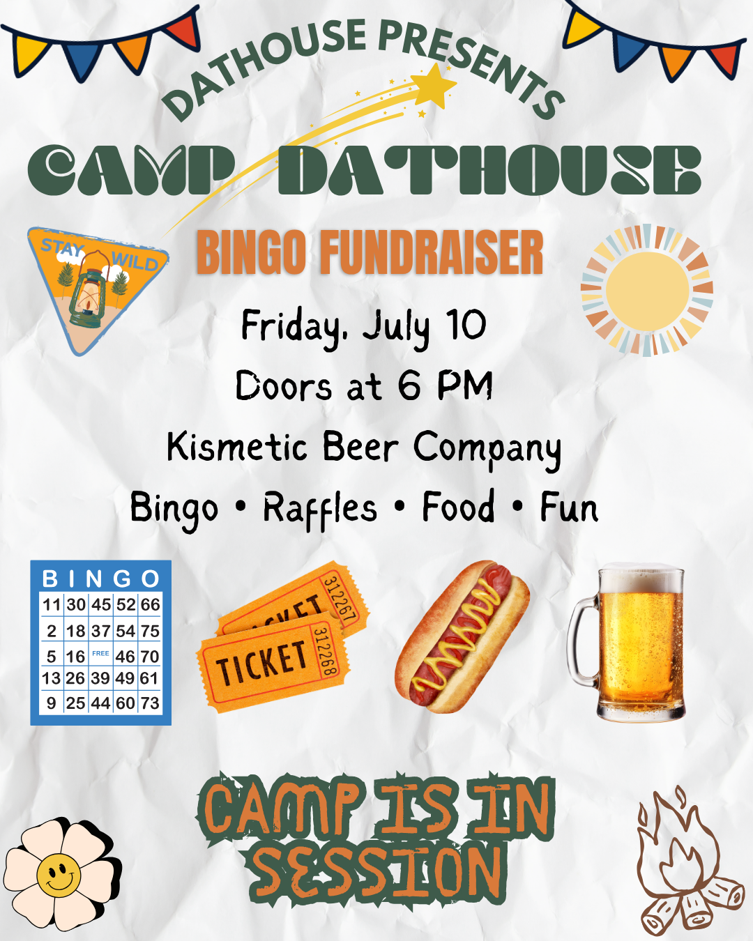Camp Dathouse Bingo Fundraiser  image