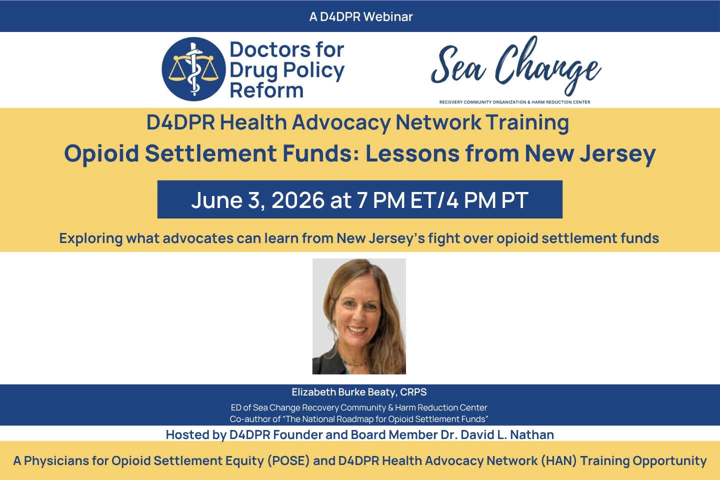 Health Advocacy Network Training: "Opioid Settlement Funds: Lessons from New Jersey" image