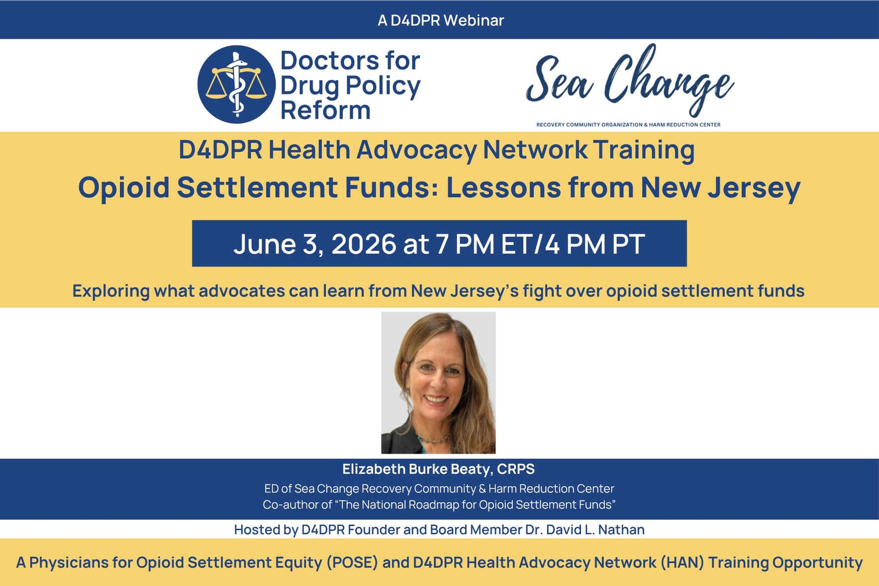 Health Advocacy Network Training: "Opioid Settlement Funds: Lessons from New Jersey" image