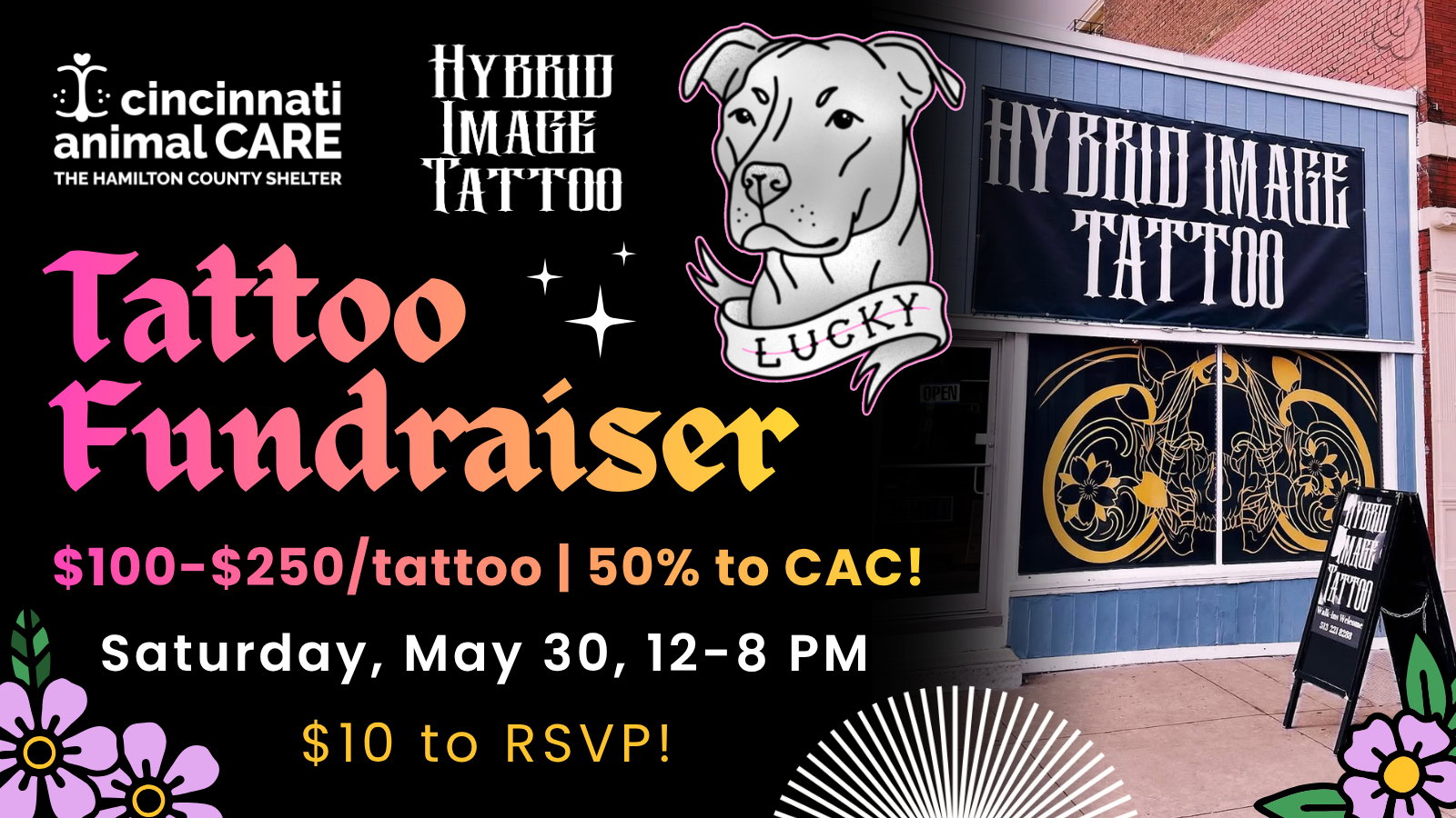 Tats for Tails: Flash Fundraiser with Hybrid Image Tattoo image