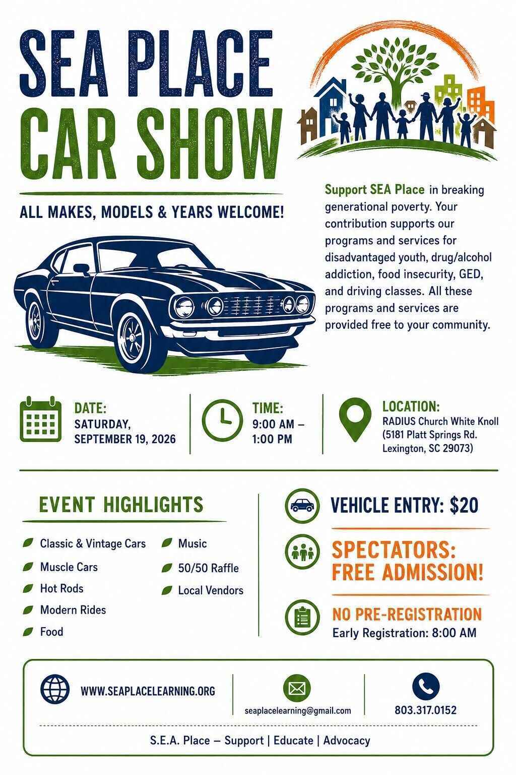 SEA Place Car Show Vendor Sign Up image