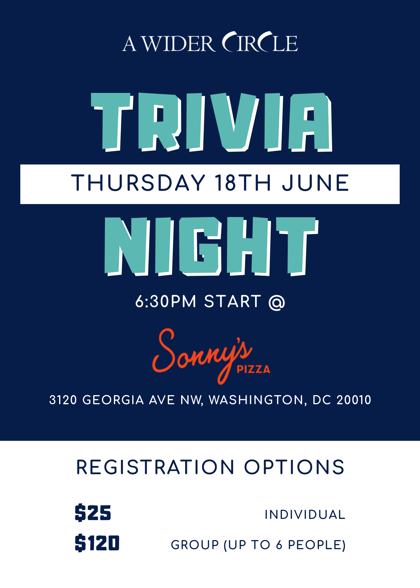 Trivia Night with A Wider Circle at Sonny's Pizza Garden image