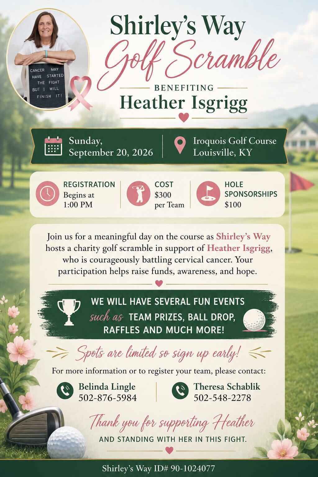 3rd Annual Shirley's Way Golf Scramble Benefiting Heather Isgrigg image