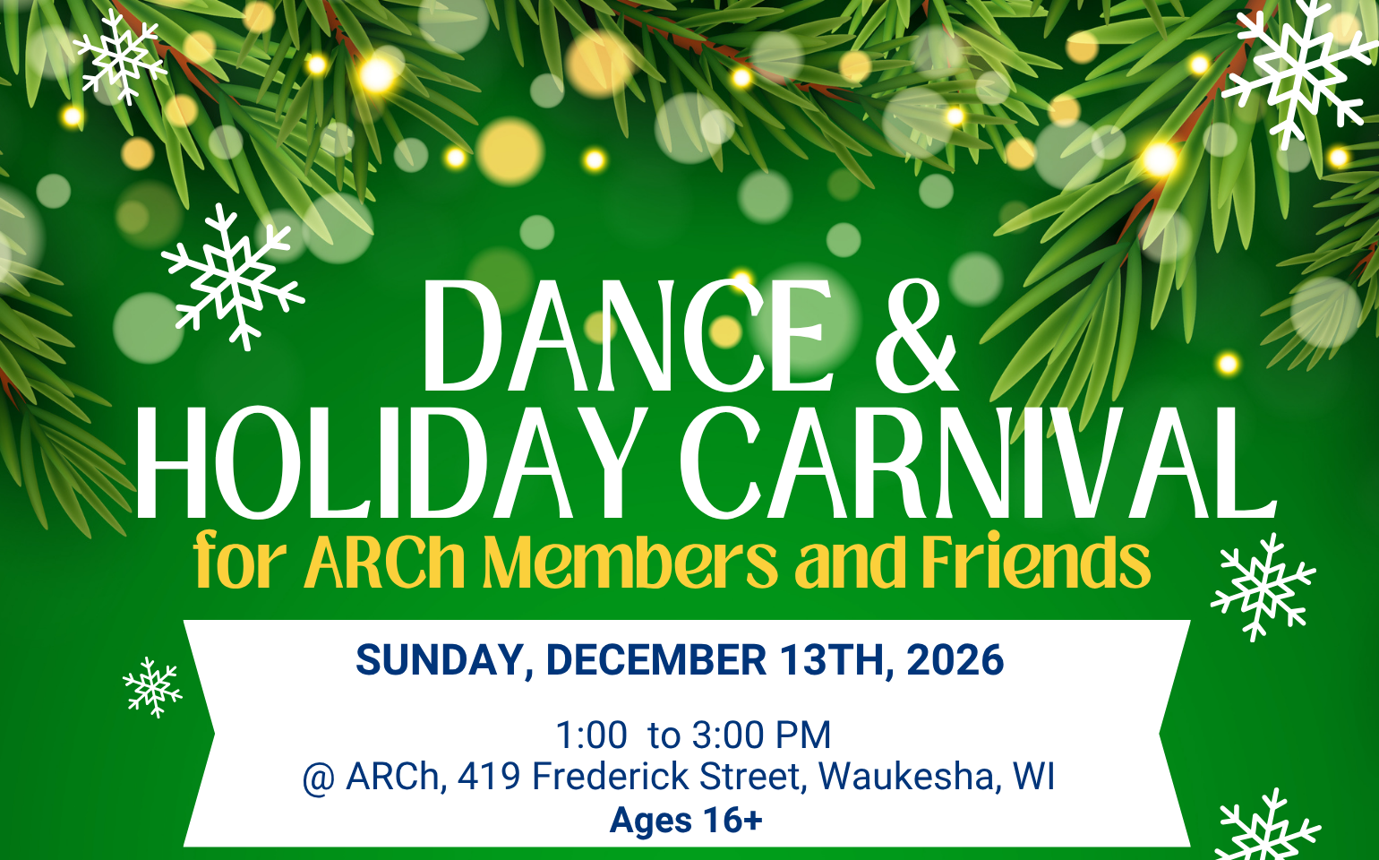 Dance and Holiday Carnival for ARCh Members and Friends image