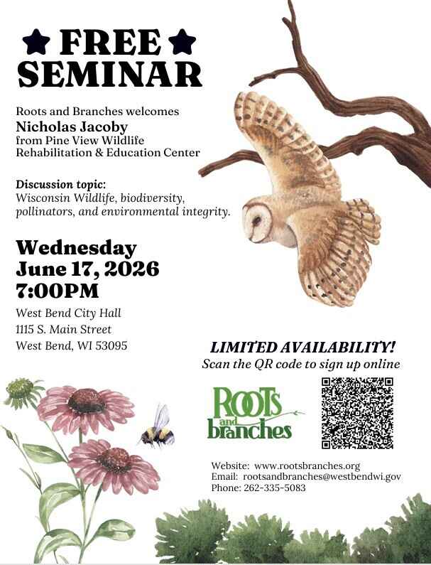 Roots & Branches welcomes Pine View Wildlife Rehabilitation & Education Center image