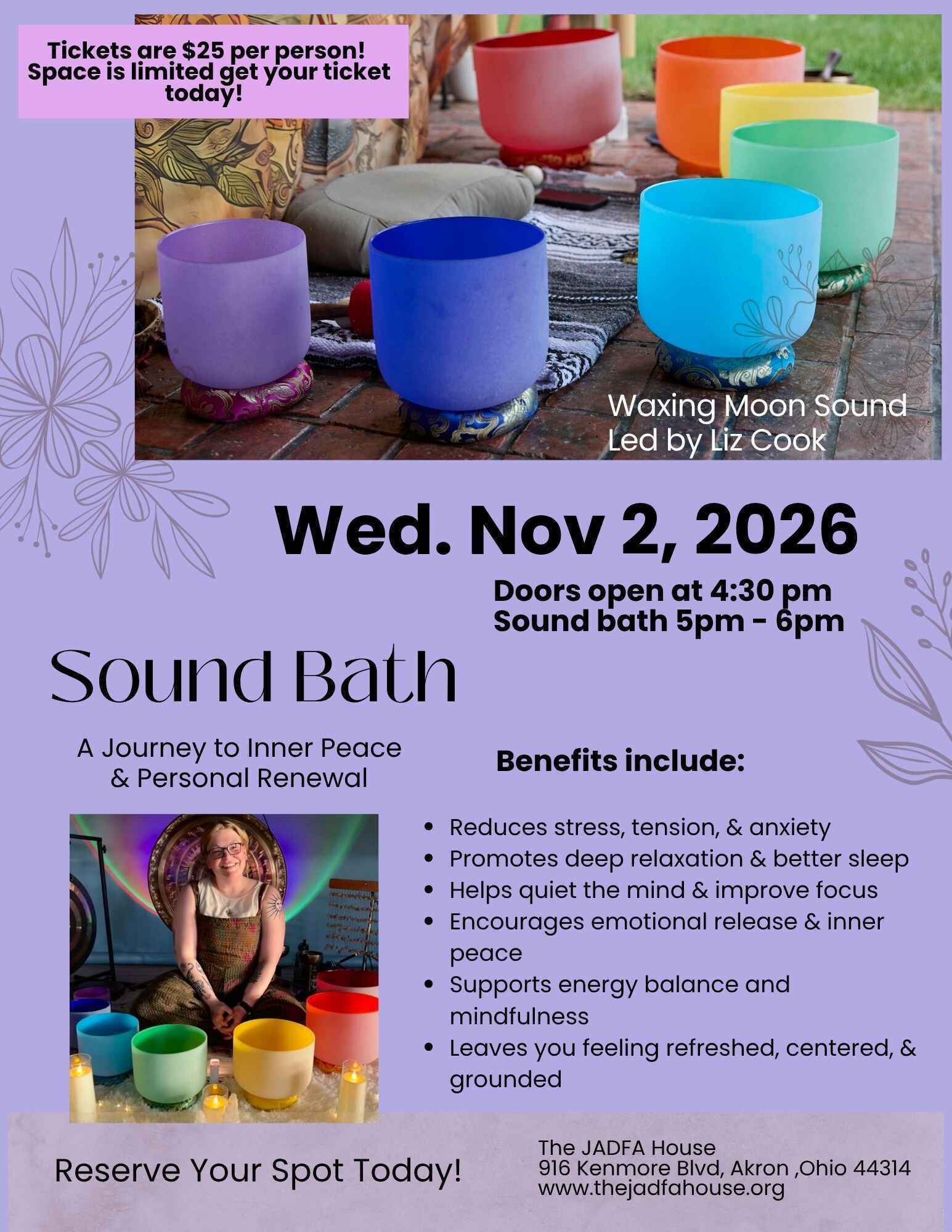 November Sound Bath at The JADFA House image