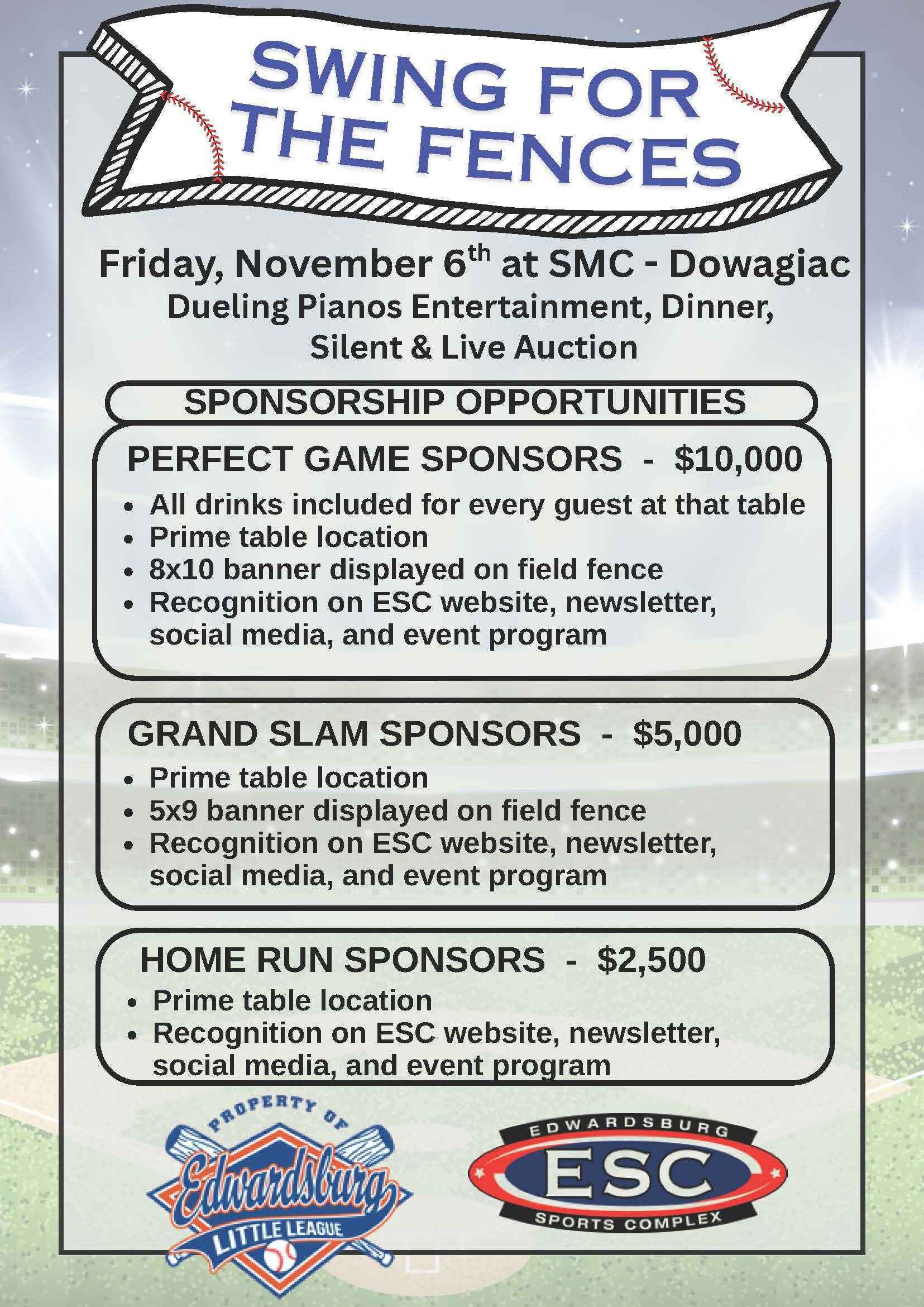Swing for the Fences Sponsorships Opportunities image