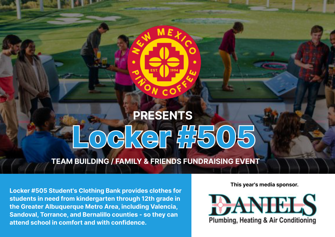 2026 4th Annual Top Golf Team Builder/Family & Friends Fundraising Event - Sponsored By NM Pinon Coffee & Daniels Plumbing, Heating & AC image