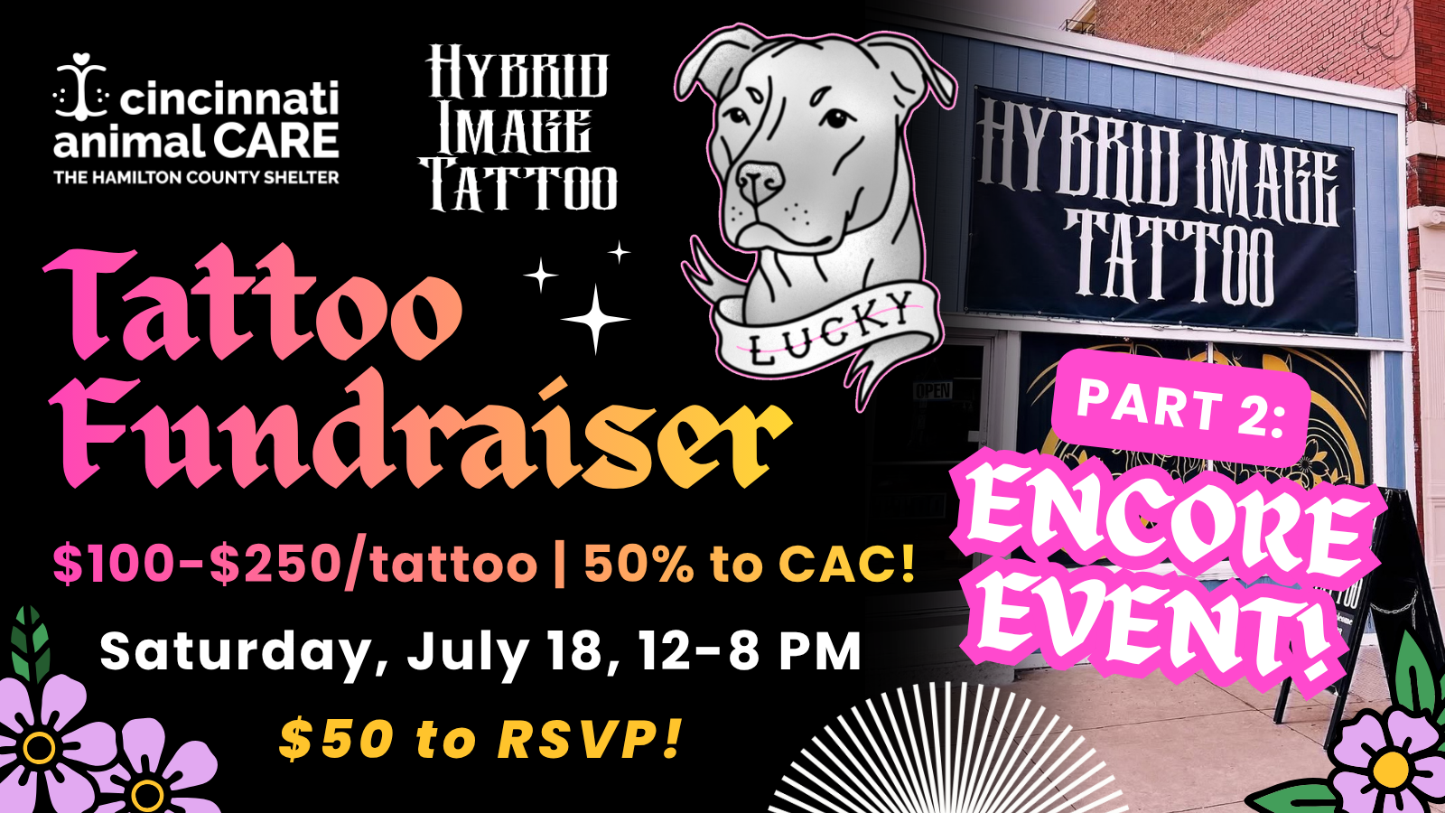 Tats for Tails Part 2: Flash Tattoo Fundraiser with Hybrid Image Tattoo image