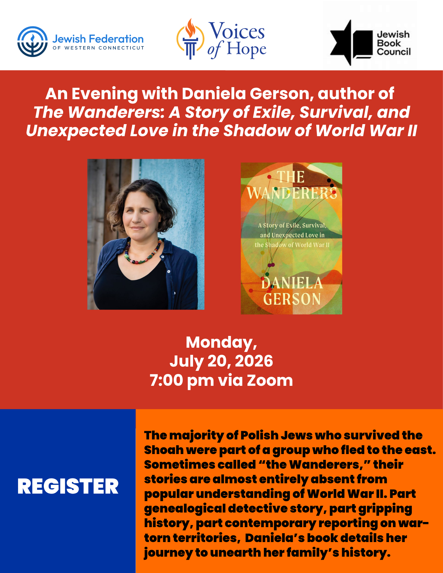 An Evening with Daniela Gerson, Author of The Wanderers image