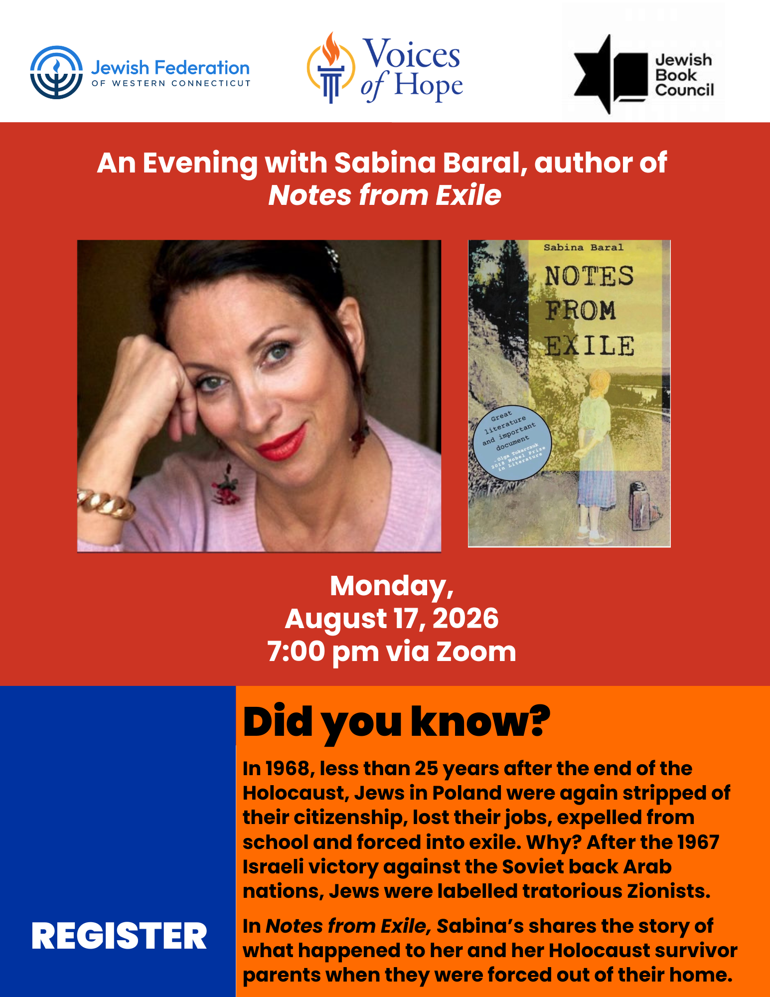An Evening with Sabina Baral image
