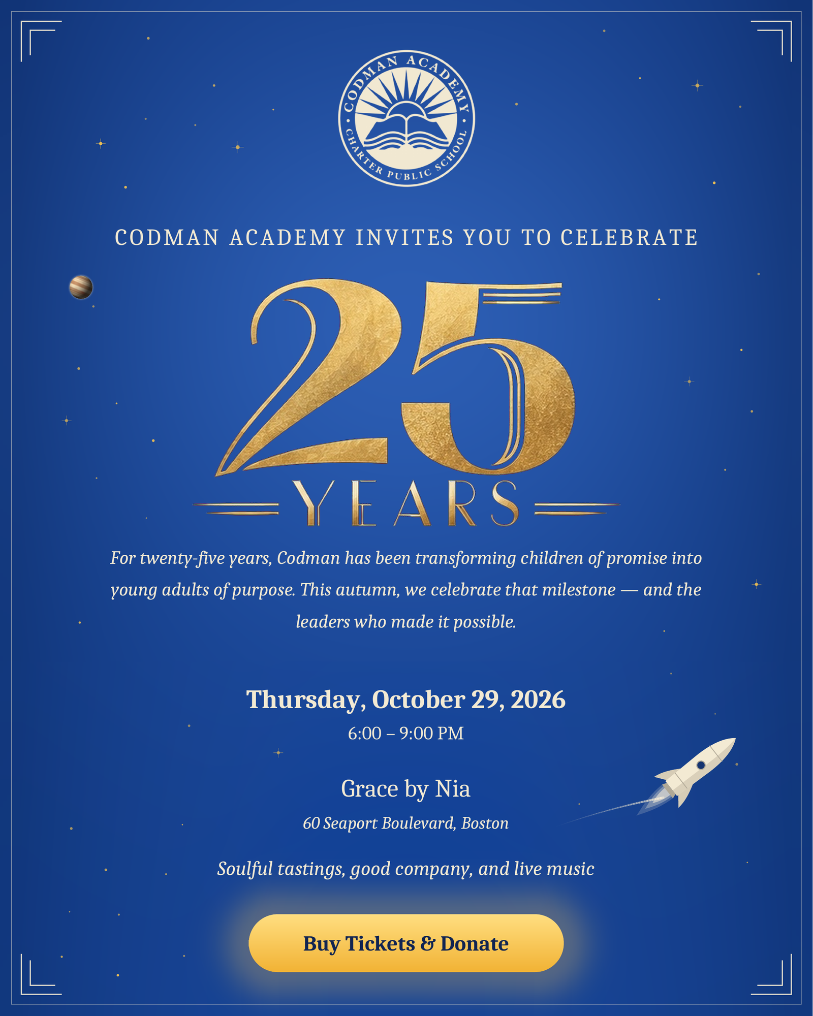 Codman Academy's 25th Anniversary Celebration image