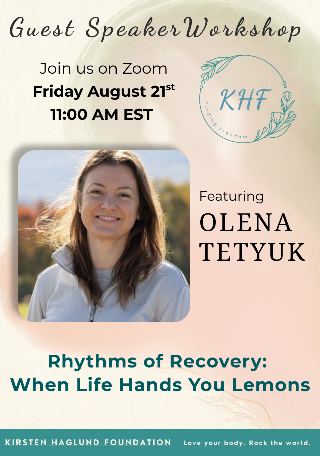 Guest Speaker Recovery Skills Workshop Series image