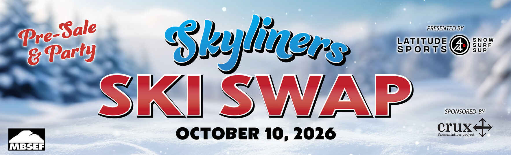 2026 Skyliners Ski Swap Pre-sale & Party image