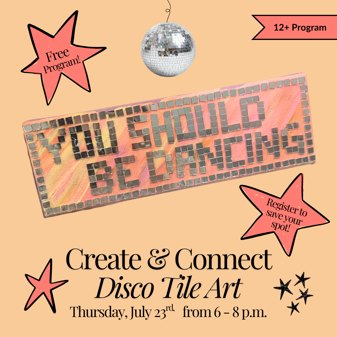 '26 August | Create & Connect | Disco Tile Art image